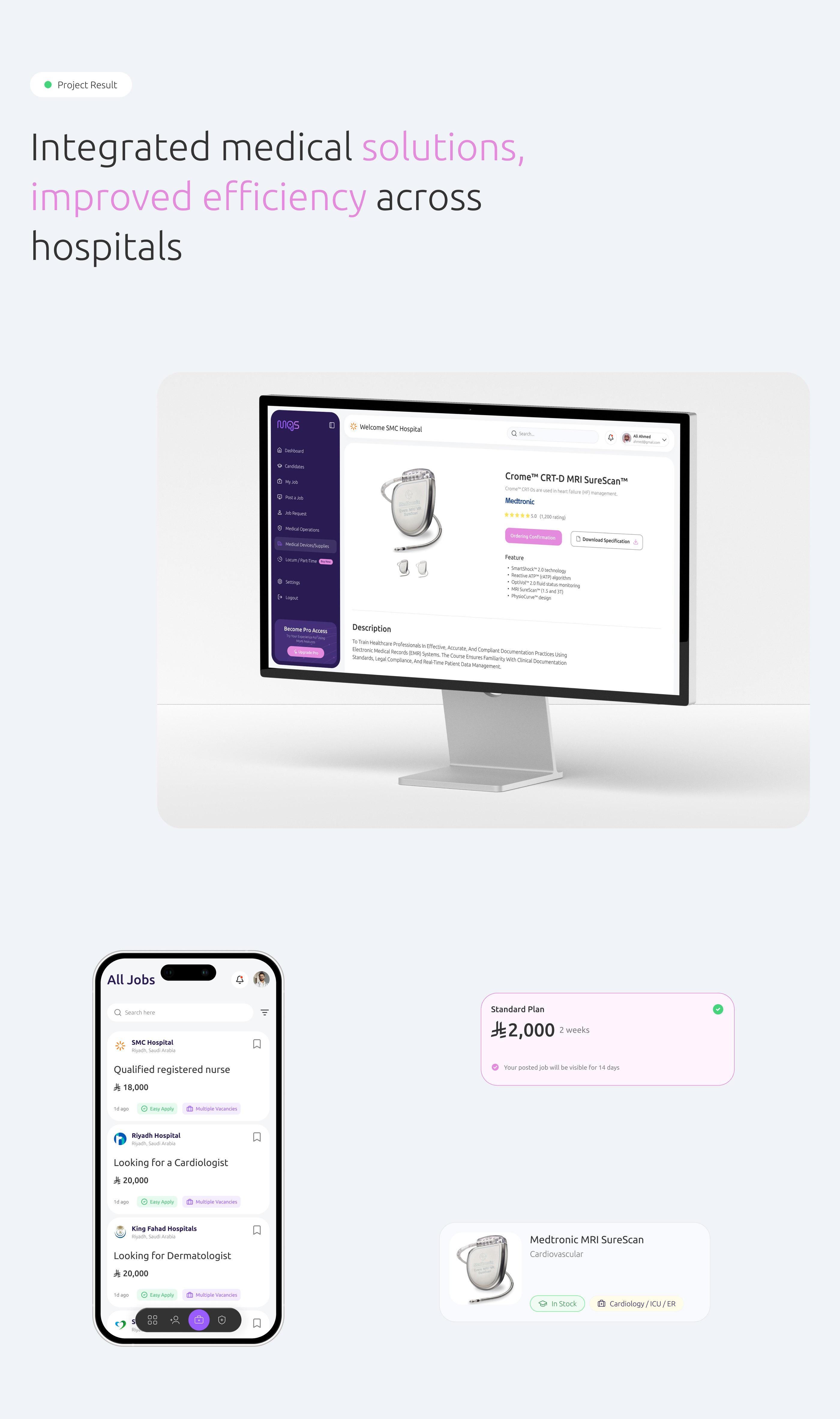 MGS healthcare platform UI case study, screen 14