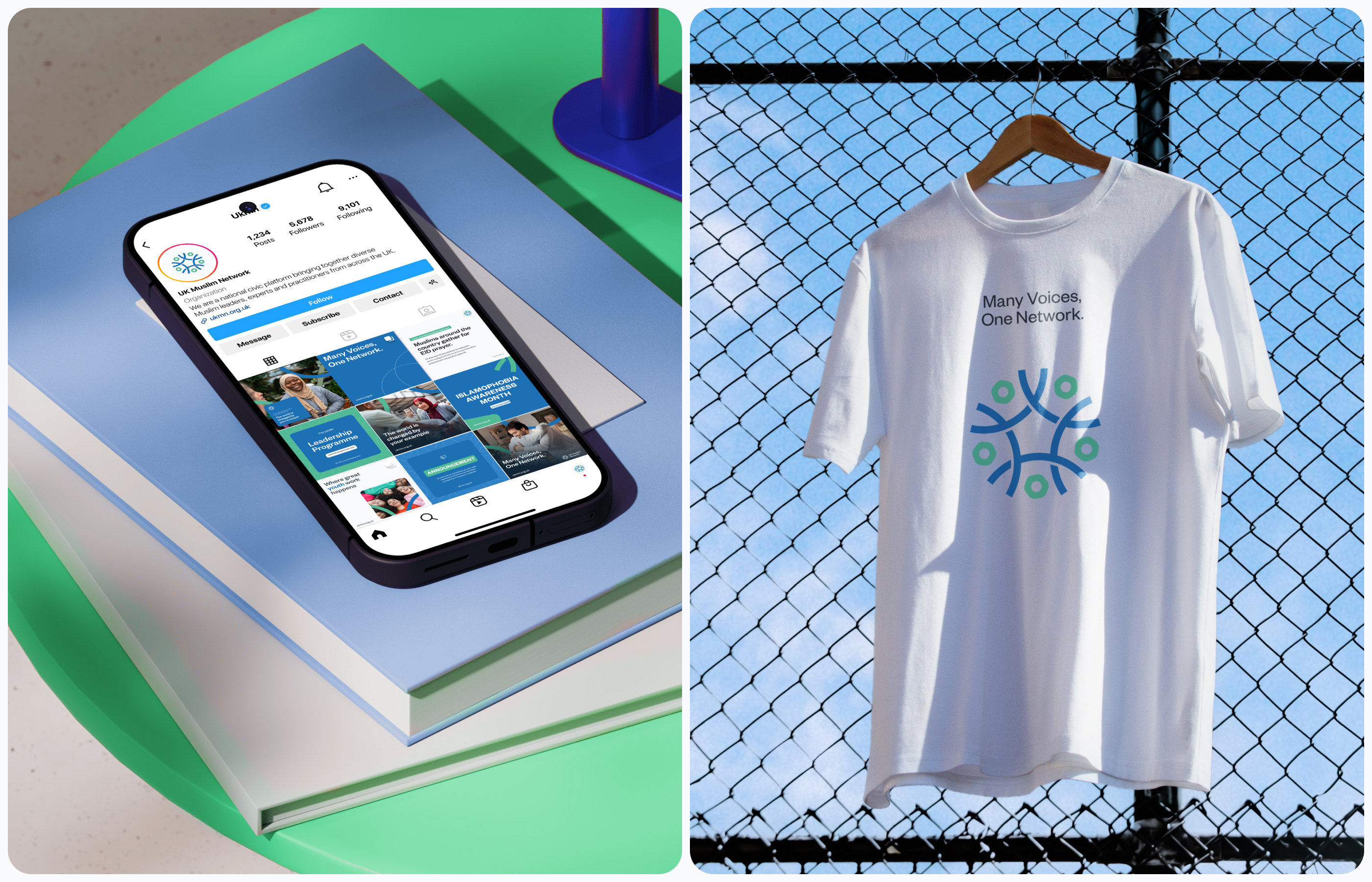 UK Muslim Network brand identity case study, screen 13