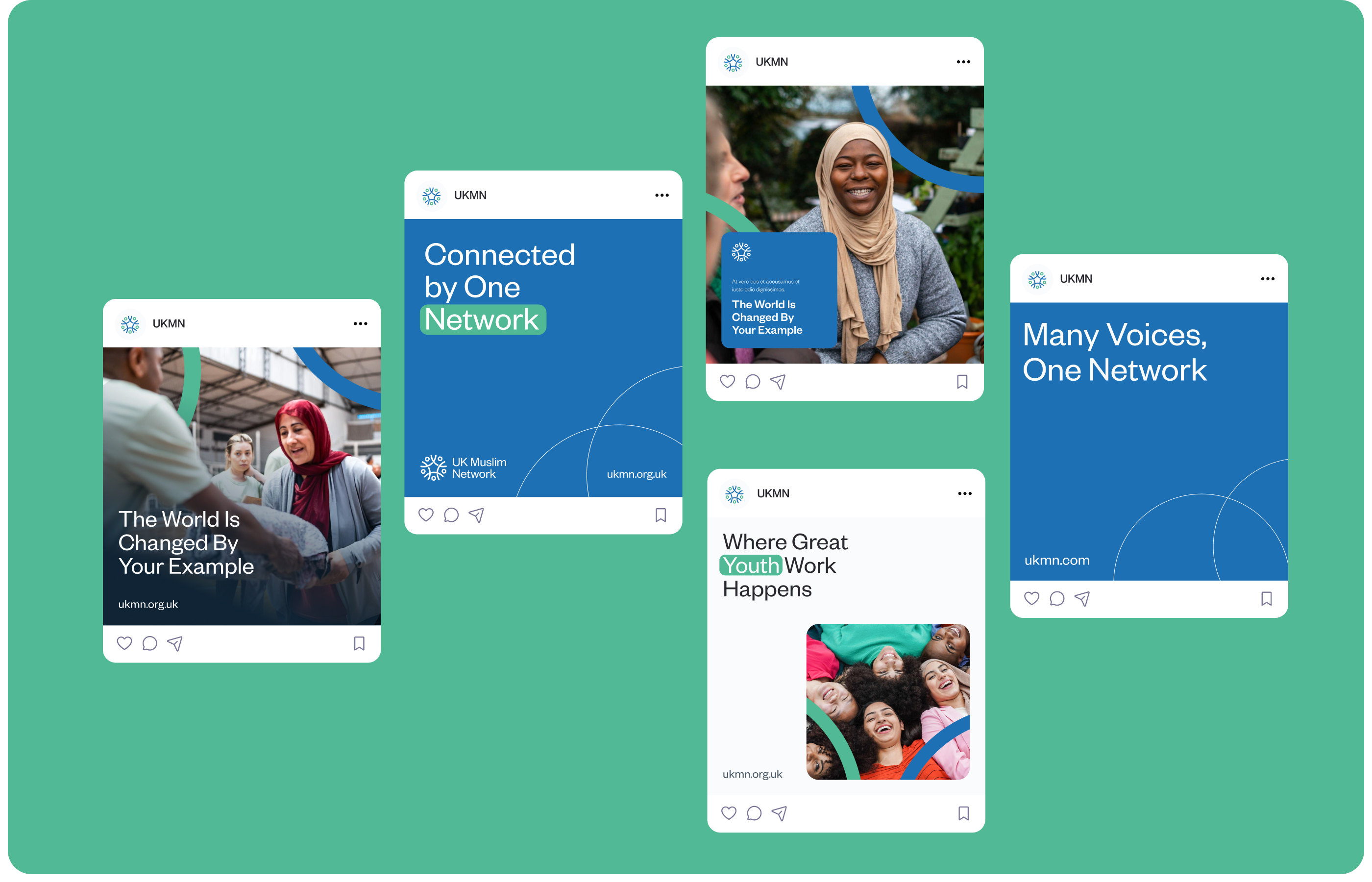 UK Muslim Network brand identity case study, screen 14